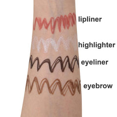 Multi-effect 4 In 1 Eyeliner Eyebrow Pencil Contour Pen Long Lasting Waterproof For Girls